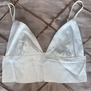 Zara satin crop top
